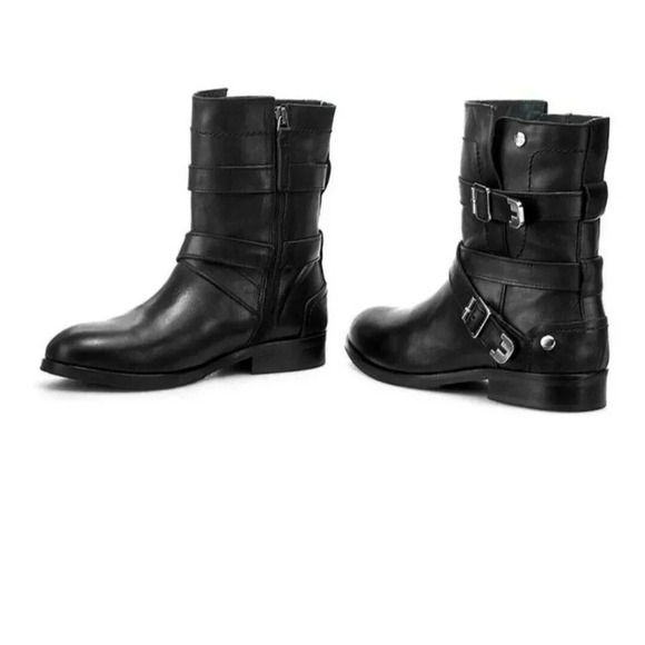 TOMMY Hilfiger Size 6.5 Piper 1 A Mid Boots Buckle Zip Side Women's - Picture 4 of 12